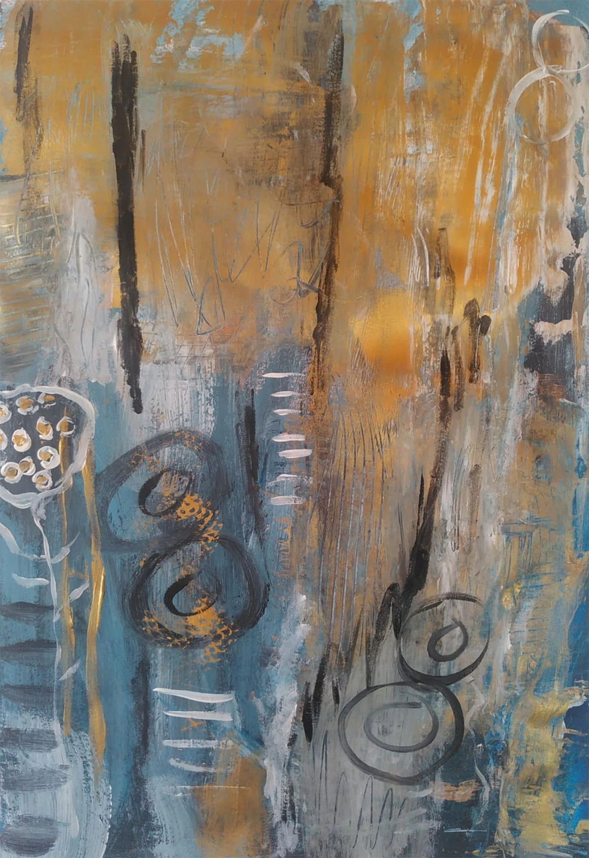 Gold and bleu